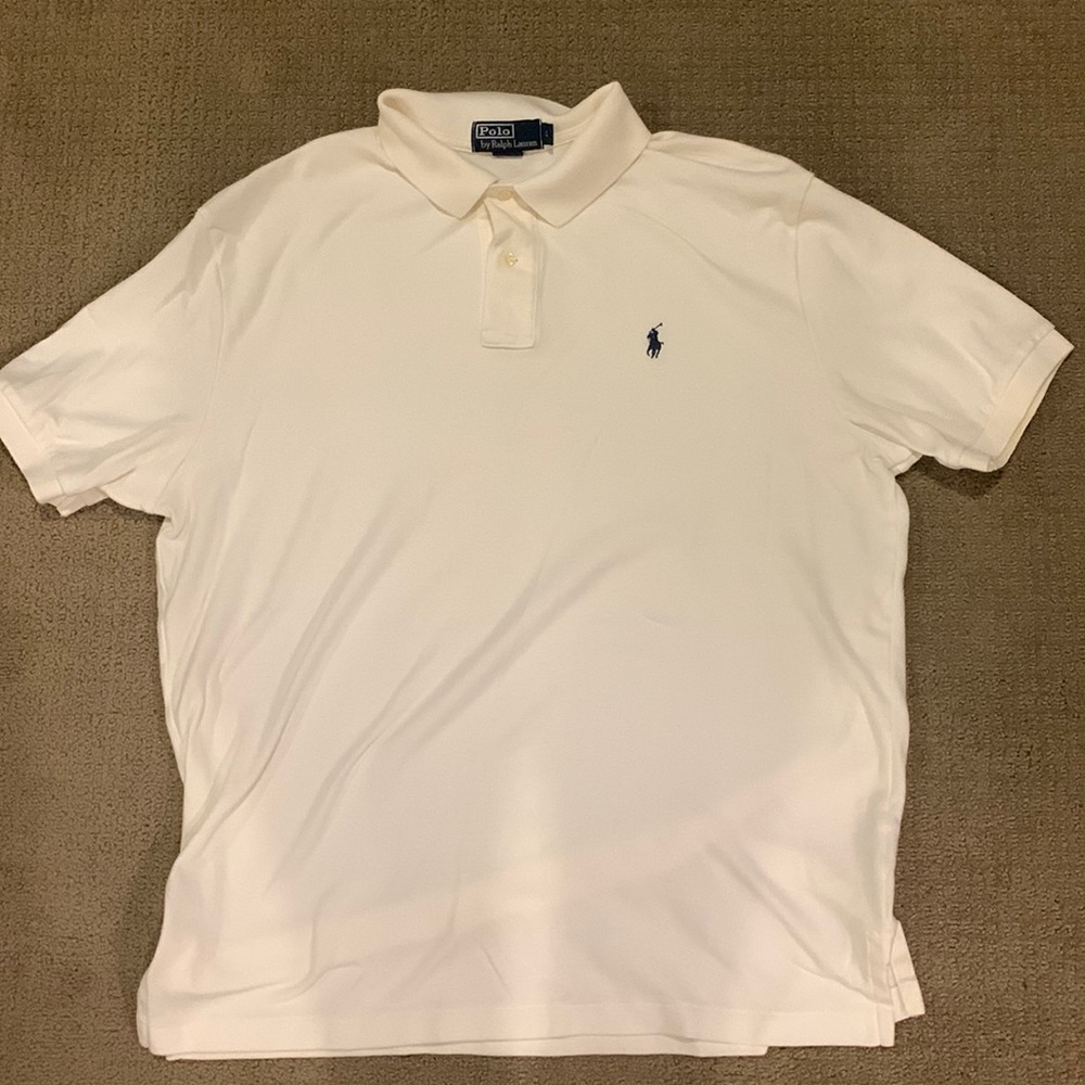 White Short Sleeve Polo